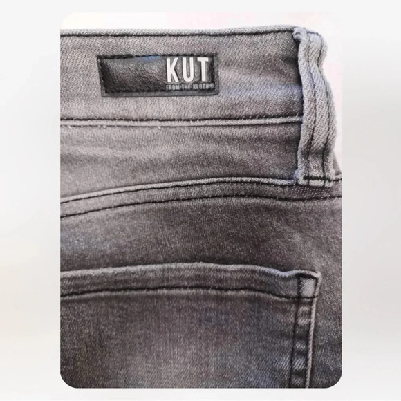 Kut From The Kloth Connie High Rise Fab Ab Ankle Skinny Raw Hem Black Size 4 - Picture 11 of 14